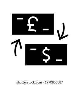 currency exchange icon or logo isolated sign symbol vector illustration - high quality black style vector icons
