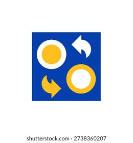 Currency exchange icon for money conversion, foreign payment, and financial service.