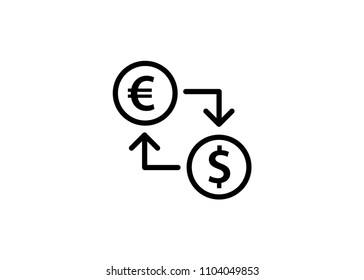 Currency Exchange Icon Outline Vector