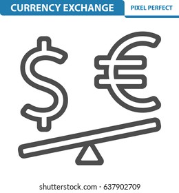 Currency Exchange Icon. Professional, pixel perfect icons optimized for both large and small resolutions. EPS 8 format. 12x size for preview.