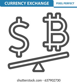 Currency Exchange Icon. Professional, pixel perfect icons optimized for both large and small resolutions. EPS 8 format. 12x size for preview.