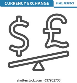 Currency Exchange Icon. Professional, pixel perfect icons optimized for both large and small resolutions. EPS 8 format. 12x size for preview.