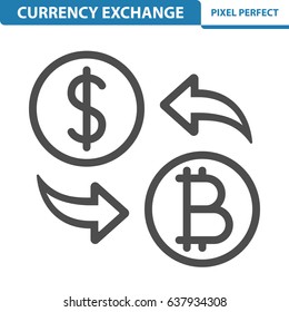 Currency Exchange Icon. Professional, pixel perfect icons optimized for both large and small resolutions. EPS 8 format. 12x size for preview.