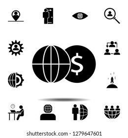 currency, exchange icon. Simple glyph vector element of Business global icons set for UI and UX, website or mobile application
