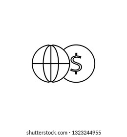 currency, exchange icon. Simple thin line, outline vector element of Business icons set for UI and UX, website or mobile application