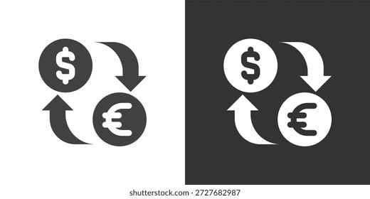 Währungswechsel-Symbol. Symbol für durchgezogene Glyphenserie