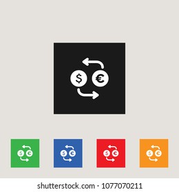 Currency, exchange icon, stock vector illustration, EPS10. 