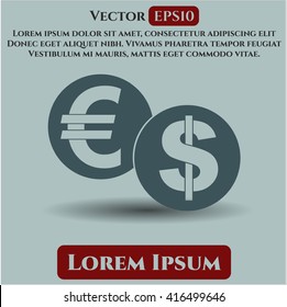 Icono o símbolo de cambio de moneda