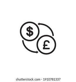 currency exchange icon symbol sign vector