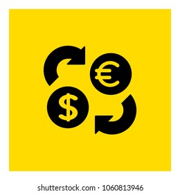 currency exchange icon vector