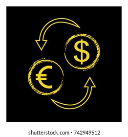 currency exchange icon vector