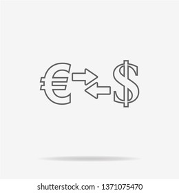Currency exchange icon. Vector concept illustration for design.