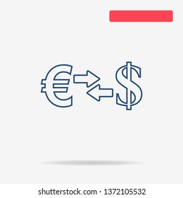Currency exchange icon. Vector concept illustration for design.