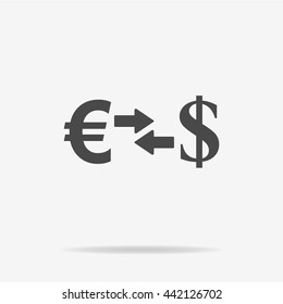 Currency exchange icon. Vector concept illustration for design.