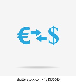 Currency exchange icon. Vector concept illustration for design.