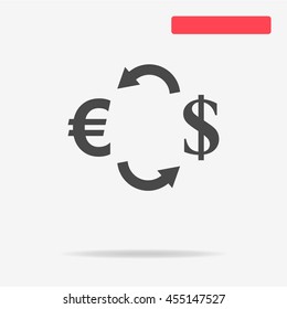 Currency exchange icon. Vector concept illustration for design.