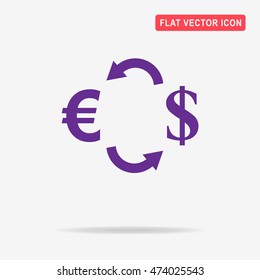 Currency exchange icon. Vector concept illustration for design.