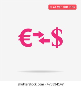 Currency exchange icon. Vector concept illustration for design.