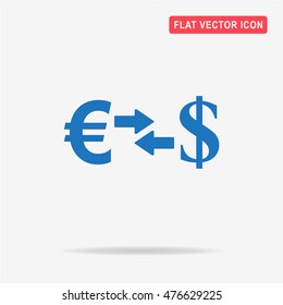 Currency exchange icon. Vector concept illustration for design.
