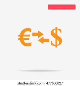 Currency exchange icon. Vector concept illustration for design.
