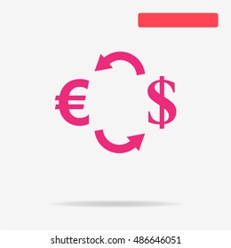 Currency exchange icon. Vector concept illustration for design.