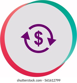 Currency exchange  icon. Vector design.