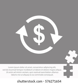 Currency exchange  icon Vector design.