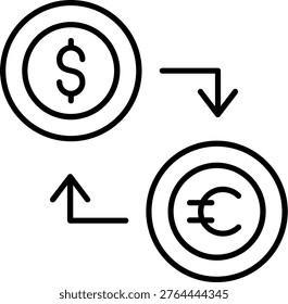 Currency Exchange Icon Vector Element line icon design vector icons