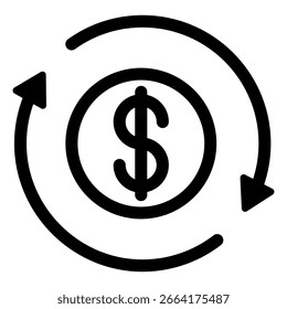 Currency exchange icon vector graphic illustration