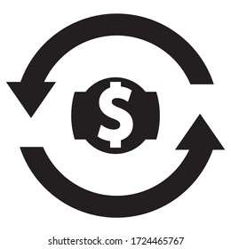 Currency exchange icon. vector graphics