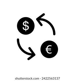 currency exchange icon vector illustration symbol