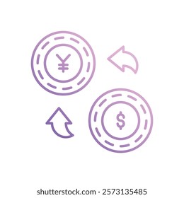 Currency Exchange icon vector stock illustration
