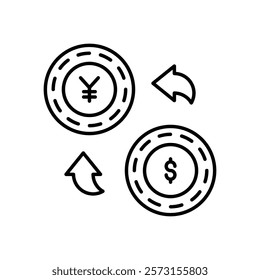Currency Exchange icon vector stock illustration