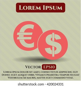 currency exchange icon vector symbol flat eps jpg app