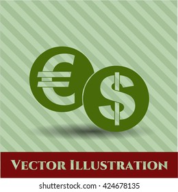Devisensymbol, Vektorsymbol flach eps jpg app