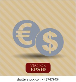 currency exchange icon vector symbol flat eps jpg app