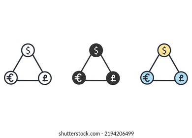 currency exchange icons  symbol vector elements for infographic web