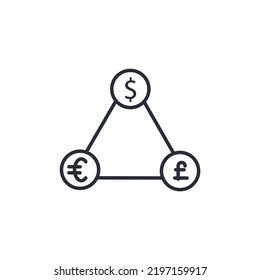 Währungsaustauschsymbole, Vektorelemente für Infografik-Web