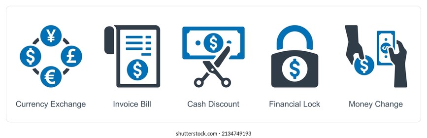 Currency Exchange And Invoice Bill Icon Concept