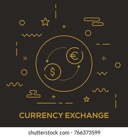 Currency Exchange Line Icon