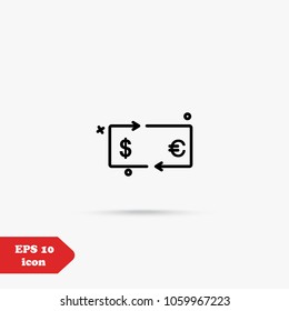 currency exchange line icon vector