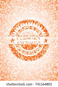 Currency Exchange orange mosaic emblem