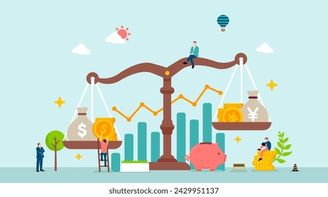 Currency exchange rate ( FX ) vector banner illustration