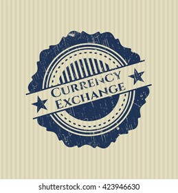 Currency Exchange rubber grunge texture seal