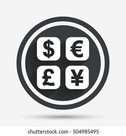 Currency exchange sign icon. Currency converter.