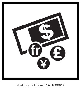 
currency exchange sign illustration vector