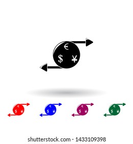 currency exchange sign multi color icon. Elements of finance set. Simple icon for websites, web design, mobile app, info graphics