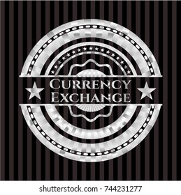 Currency Exchange silvery shiny emblem