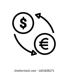 Currency Exchange Simple Icon Vector Design