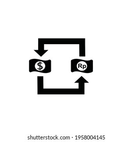Currency exchange simple icon vector